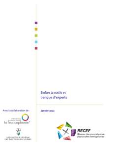 Boîtes à outils et banque d’experts Avec la collaboration de :  Janvier 2012