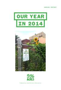 ANNUAL REPORT  OUR YEAR INCommunity Land Access Advocates