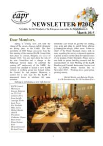 NEWSLETTERNewsletter for the Members of the European Association for Potato Research MarchDear Members,