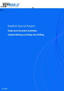 ESG Business Intelligence  RepRisk Special Report Deep Sea Extractive Activities: Seabed Mining and Deep Sea Drilling