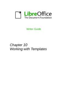 Writer Guide  Chapter 10 Working with Templates  Copyright