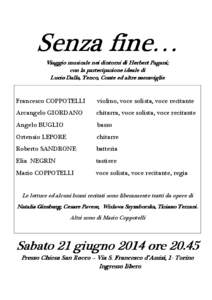 [removed]Locandina concerto Devadatta Senza fine pieghevole _2_