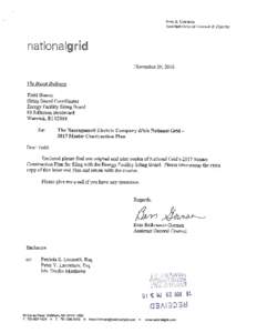 2017 MASTER CONSTRUCTION PLAN The Narragansett Electric Company d/b/a National Grid Introduction In 1992, the Rhode Island General Assembly amended § A)(4) to require an applicant for a license for a major ener