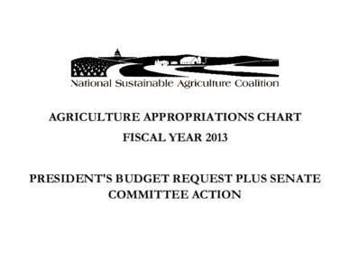Microsoft Word - NSAC FY 2013 Ag Appropriations Chart - Including Senate Committee Action