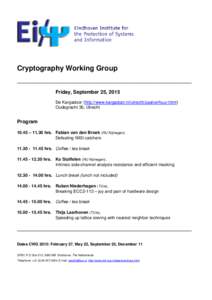 Cryptography Working Group