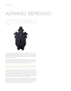 BOND ART  82 ADRIANO BERENGO A VENETIAN WITH A MISSION TO MERGE THE