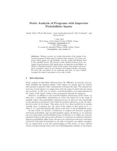 Probability theory / Mathematics / Analysis / Theoretical computer science / Sigma-algebra / Symbol / Denotational semantics / Probability distribution / Abstract interpretation / Random variable