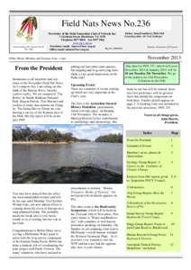 Field Nats News No.236 Newsletter of the Field Naturalists Club of Victoria Inc. Understanding Our Natural World Est. 1880