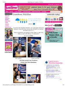 Justine Magazine | Countdown: YALLFest Subscribe to Justine!>>> 