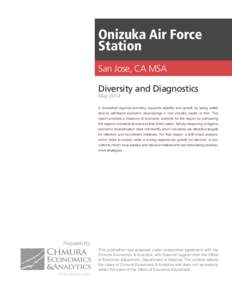 Onizuka Air Force Station San Jose, CA MSA Diversity and Diagnostics May 2014
