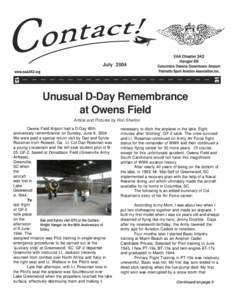 JulyUnusual D-Day Remembrance at Owens Field Article and Pictures by Ron Shelton Owens Field Airport had a D-Day 60th