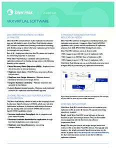 datasheet  VRX VIRTUAL SOFTWARE 20X FASTER REPLICATION IN UNDER 20 MINUTES
