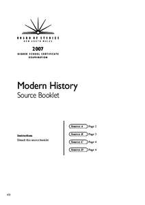 2007 HSC Modern History Source Booklet