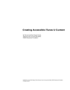 Creating Accessible iTunes U Content