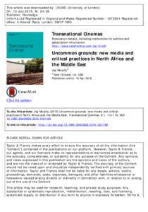 This article was downloaded by: [SOAS, University of London] On: 13 July 2015, At: 04:38 Publisher: Routledge Informa Ltd Registered in England and Wales Registered Number: Registered office: 5 Howick Place, Lond