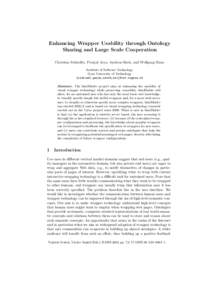 Enhancing Wrapper Usability through Ontology Sharing and Large Scale Cooperation Enhancing Wrapper