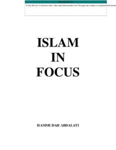 ISLAM IN FOCUS HAMMUDAH ABDALATI