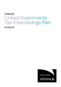 STANLIB  Linked Investments Tax-Free Savings Plan Fund List