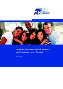 Brochure for International Students and Applicants from Abroad 2010|2011