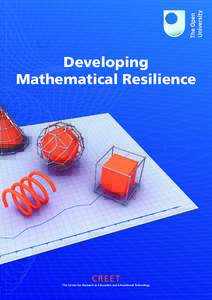 Developing Mathematical Resilience CREET The Centre for Research in Education and Educational Technology