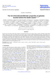 The far-infrared/submillimeter properties of galaxies located behind the Bullet cluster