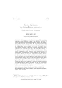 1155  Documenta Math. Cluster Equivalence and Graded Derived Equivalence