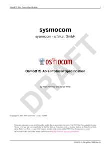 OsmoBTS Abis Protocol Specification  i A FT
