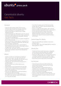 press pack  Canonical & Ubuntu