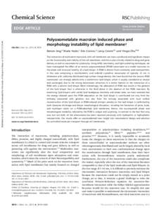 Chemical Science View Article Online Published on 10 JulyDownloaded by University of Glasgow Library on:16:44.  EDGE ARTICLE