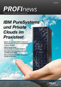 IT-Nachrichten der PROFI Engineering Systems AG IBM PureSystems und Private