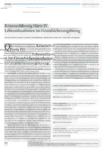 Wsi MitteilungenEditorial Krisenerfahrung Hartz IV: Lebenssituationen im Grundsicherungsbezug