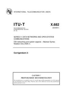 INTERNATIONAL TELECOMMUNICATION UNION  ITU-T X.682
