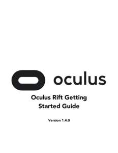 Oculus Rift Getting Started Guide
