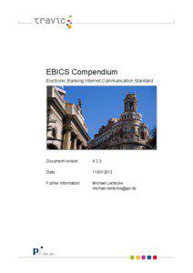 EBICS Compendium Electronic Banking Internet Communication Standard