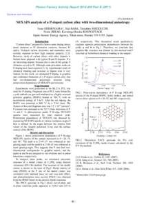 Photon Factory Activity Report 2010 #28 Part BSurface and Interface 27A/2010G634  NEXAFS analysis of a P-doped carbon alloy with two-dimensional anisotropy