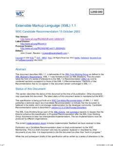 Extensible Markup Language (XML) 1.1