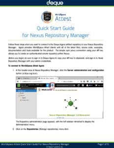 WorldSpace Attest Quick Start Guide for Nexus Repository Manager