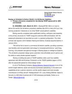 News Release Boeing Defense, Space & Security P.O. Box 516 St. Louis, MO[removed]www.boeing.com