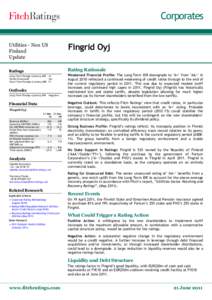 Corporates  Utilities ­ Non US  Finland  Update   Fingrid Oyj 