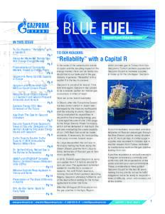 Ý Ê Ñ Ï Î Ð Ò  BLUE FUEL Gazprom Export Global Newsletter