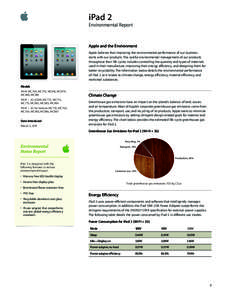 Computing / IOS / ITunes / Tablet computers / IPad / Apple Inc. / Restriction of Hazardous Substances Directive / Recycling / Packaging and labeling / Multi-touch / Computer hardware / Technology