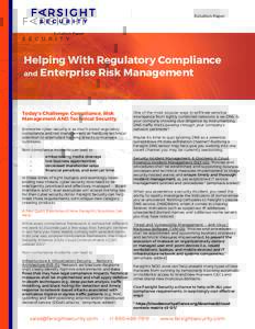 Solution Paper  Helping With Regulatory Compliance and Enterprise Risk Management  Today’s Challenge: Compliance, Risk