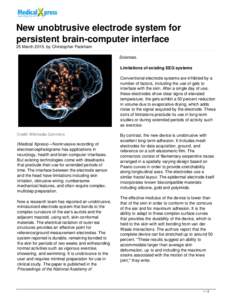 New unobtrusive electrode system for persistent brain-computer interface