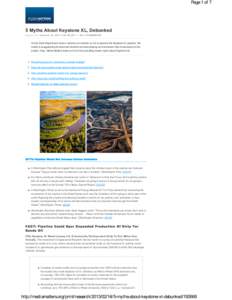 Keystone Pipeline / Environmental risks of the Keystone XL pipeline / Athabasca oil sands / Oil sands / Keystone / Ogallala Aquifer / Chronology of world oil market events / Enbridge Northern Gateway Pipelines / Canadian Association of Petroleum Producers / Infrastructure / Soft matter / Petroleum