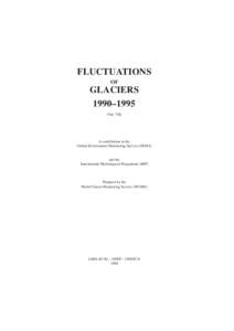 Fluctuations of GlaciersVol. VII)