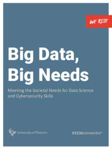 Big Data, Big Needs Meeting the Societal Needs for Data Science and Cybersecurity Skills  1