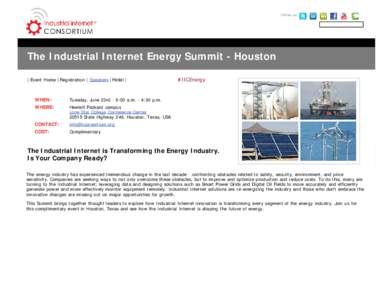 The Industrial Internet Energy Summit - Houston