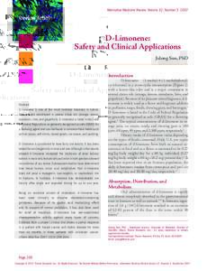 Alternative Medicine Review Volume 12, NumberReview Article D-Limonene: Safety and Clinical Applications