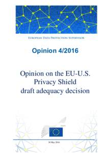 OpinionOpinion on the EU-U.S. Privacy Shield draft adequacy decision
