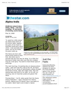 TheStar.com - Travel - Alpine trails[removed]:27 PM Alpine trails 20,000-km network takes